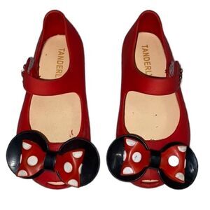 Tanderly Girls Toddler Mickey Mouse Red Flats(Size 8)